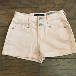 High waist light pink shorts